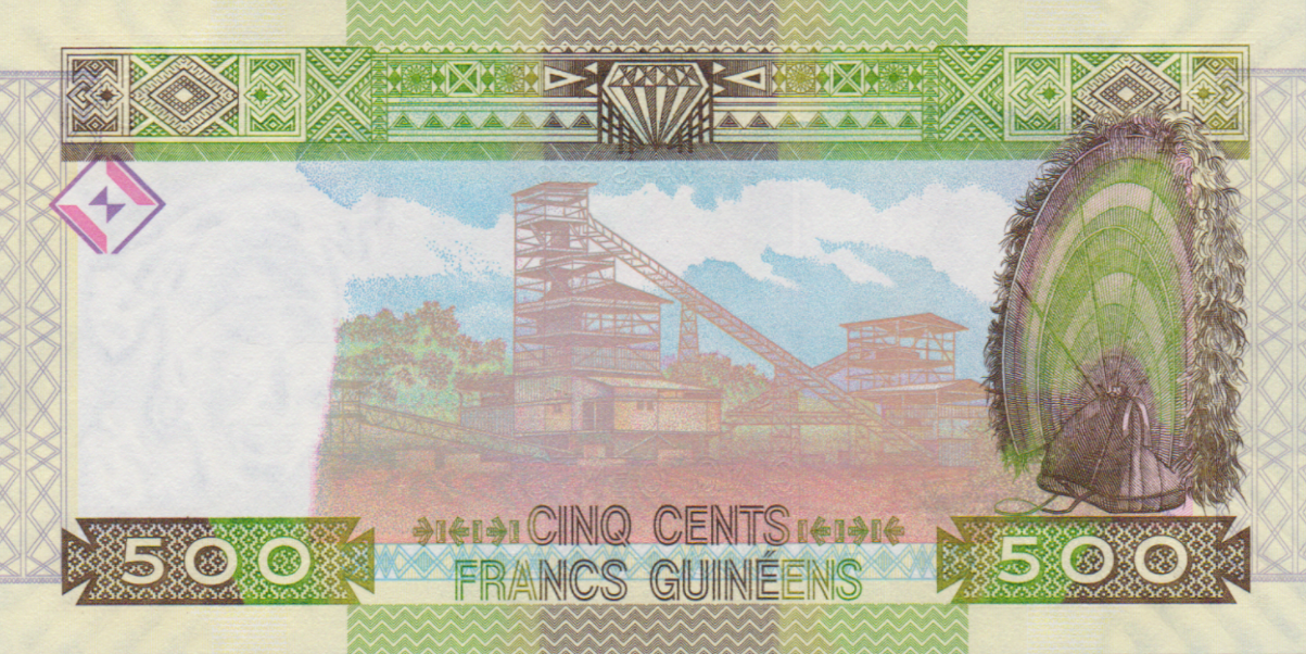 P47b Guinea 500 Francs Year 2017